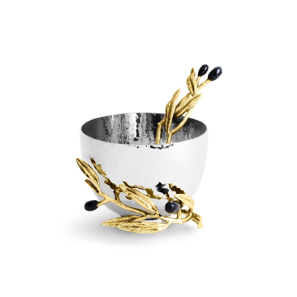 MICHAEL ARAM Olive Branch Nut Dish with Spoon